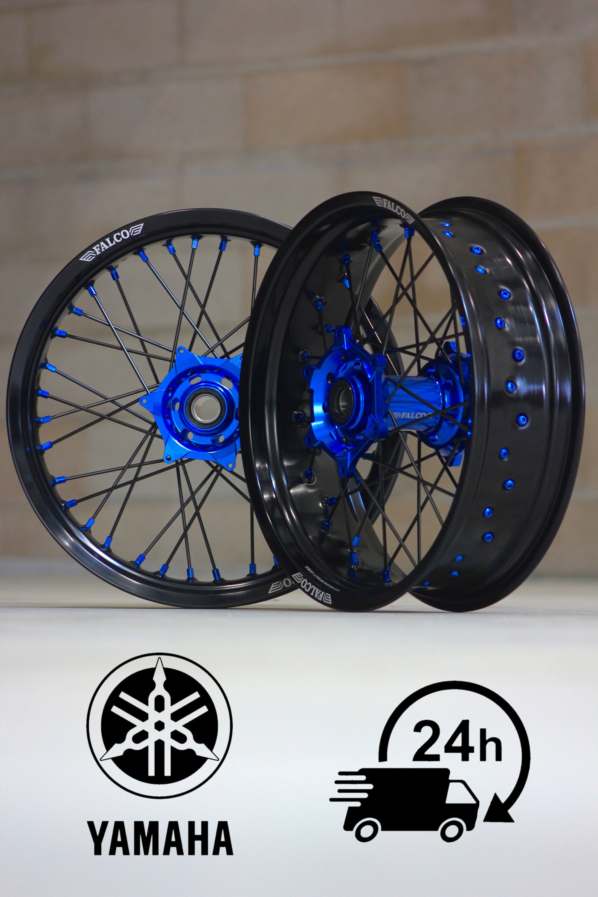Jantes Supermotard 24H FALCO® compatibles YAMAHA - Falco