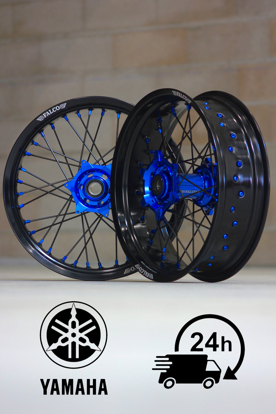 Jantes Supermotard 24H FALCO® compatibles YAMAHA - Falco