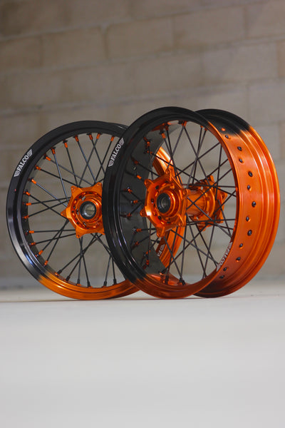Jantes Supermotard bicolore dégradé 24H FALCO® compatibles KTM - Falco