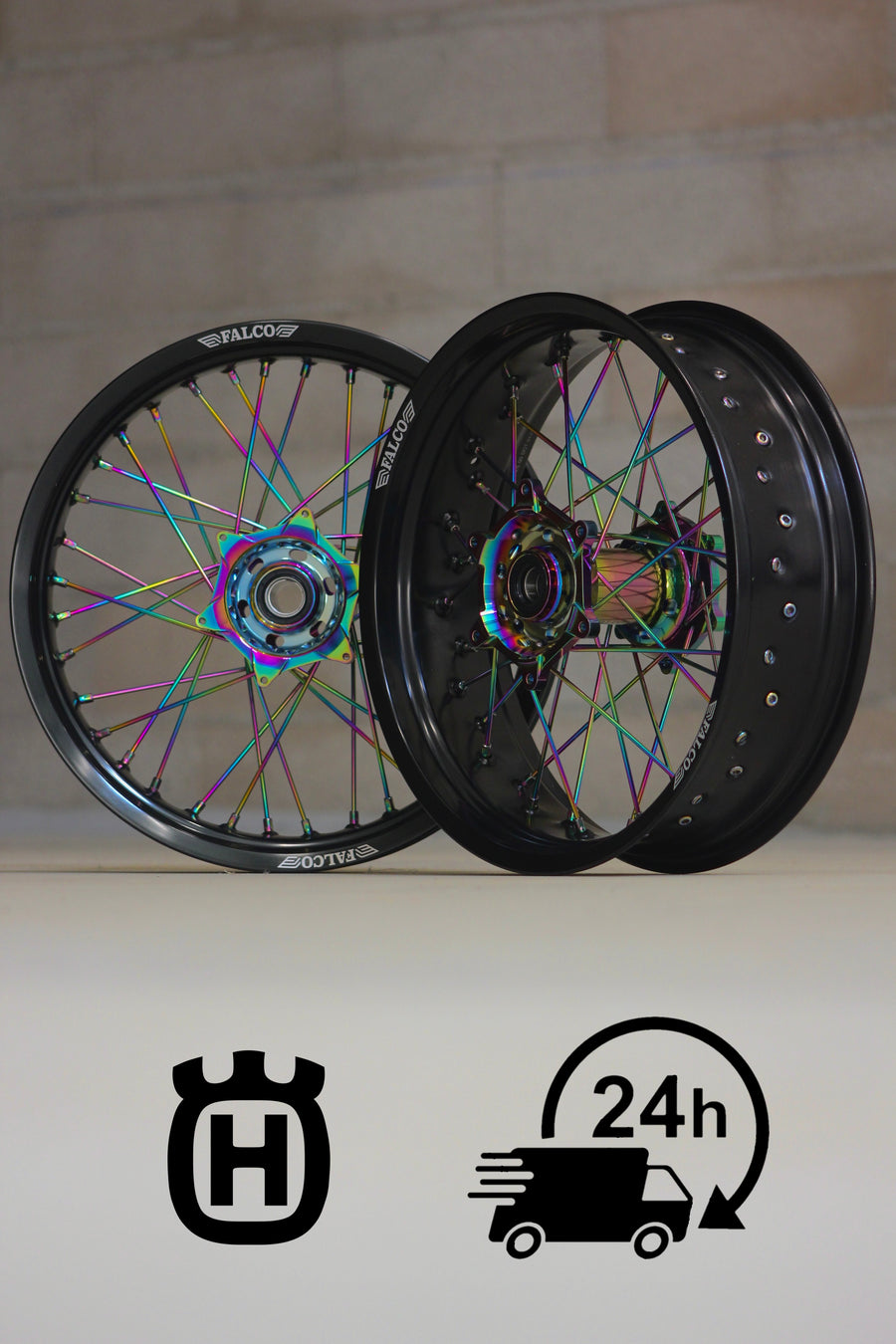 Jantes Supermotard 24H FALCO® compatibles HUSQVARNA - Falco