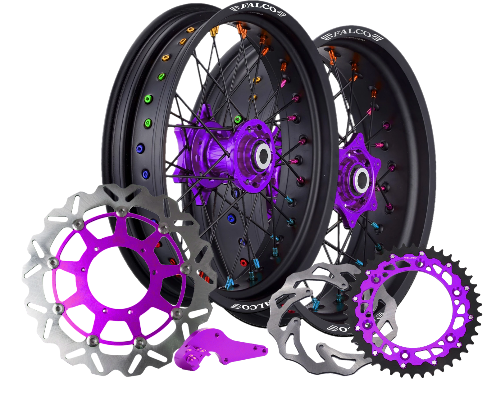 KIT COMPLET SUPERMOTARD - Falco Jantes Supermotard FALCO® 100% Personnalisables - Falco Jante supermotard Ktm wheel supermoto exc sxf Felgen cerchi supermoto jantes supermotards wheels supermotos Cr crf yz yzf yfz wr cr crf rm rmz kx kxf ktm sx sxf tm 80 85 125 250 300 450 yamaha honda suzuki kawasaki ktm husqvarna BETA FANTIC GASGAS husaberg kawasaki sherco rieju cross mx