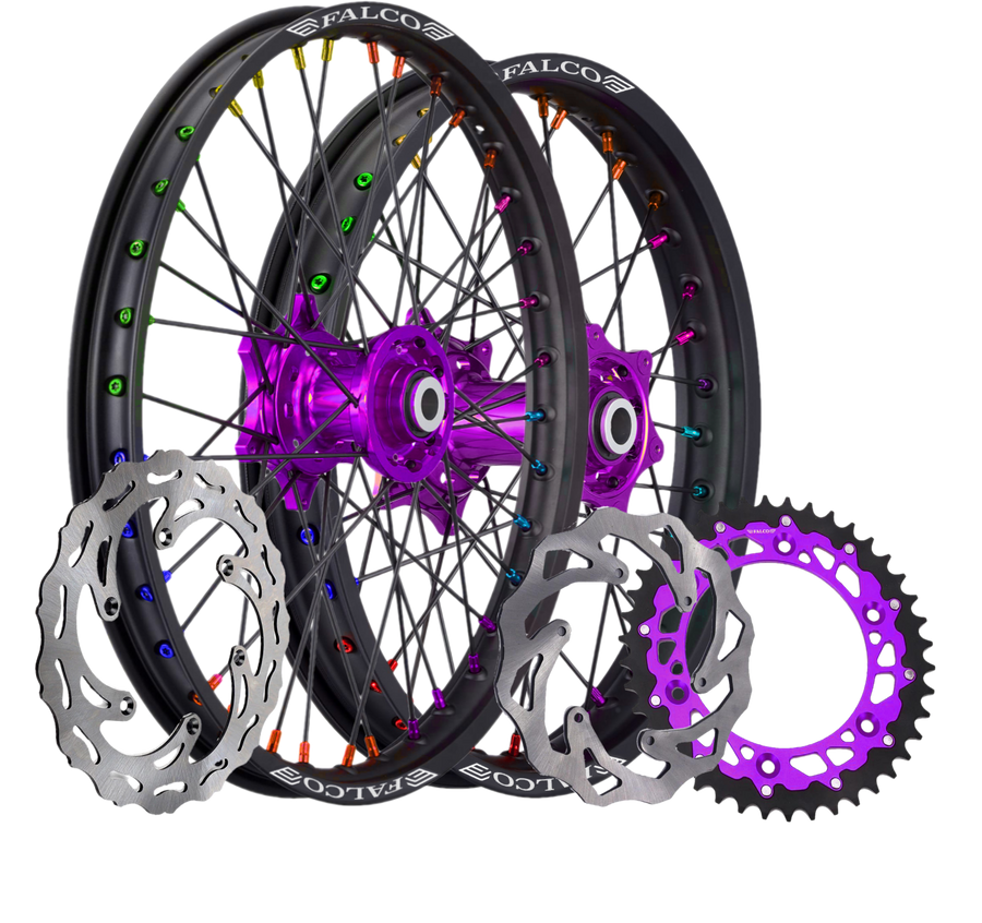 KIT COMPLET CROSS/ ENDURO - Falco Jantes Supermotard FALCO® 100% Personnalisables - Falco Jante supermotard Ktm wheel supermoto exc sxf Felgen cerchi supermoto jantes supermotards wheels supermotos Cr crf yz yzf yfz wr cr crf rm rmz kx kxf ktm sx sxf tm 80 85 125 250 300 450 yamaha honda suzuki kawasaki ktm husqvarna BETA FANTIC GASGAS husaberg kawasaki sherco rieju